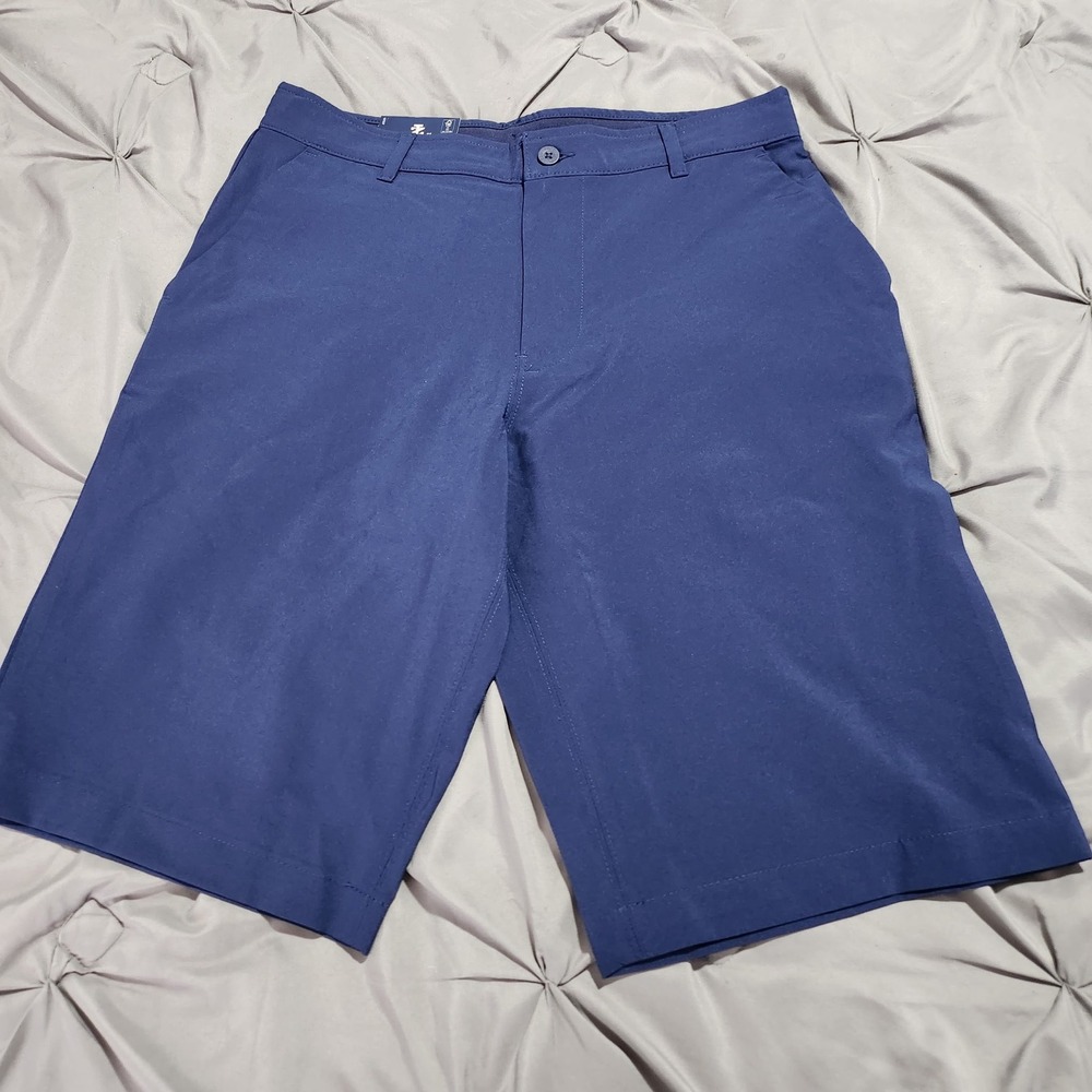 IZOD Mens Swing Flex Golf Shorts Navy Blue Flat Front Stretch Size 40 Reg NWT